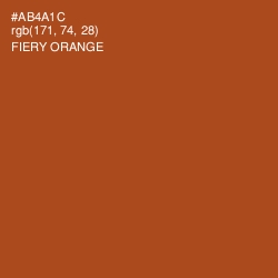 #AB4A1C - Fiery Orange Color Image